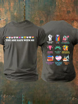 Men's  You are safe with me  Printed  T-Shirt