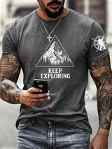 Men's Appalachian Trail Map Hiking  Print T-Shirt
