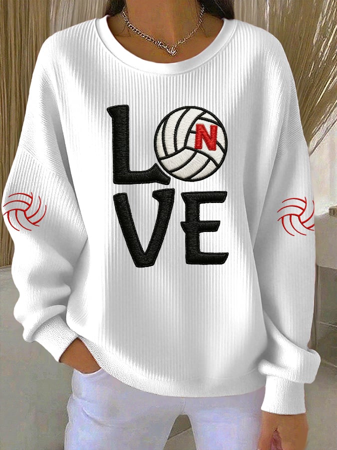 Women's Volleyball Print Sweatshirt