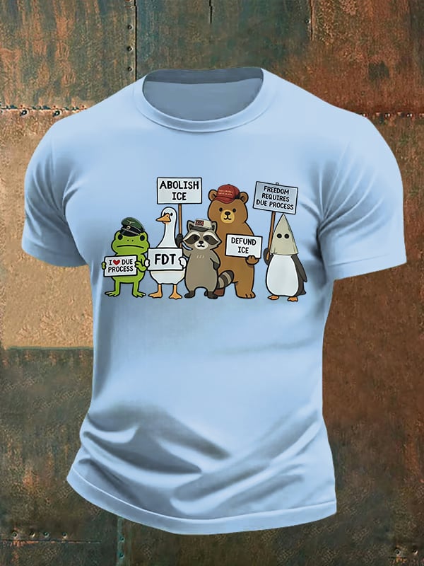 Men's  FDT Cartoon animals printed T-shirt