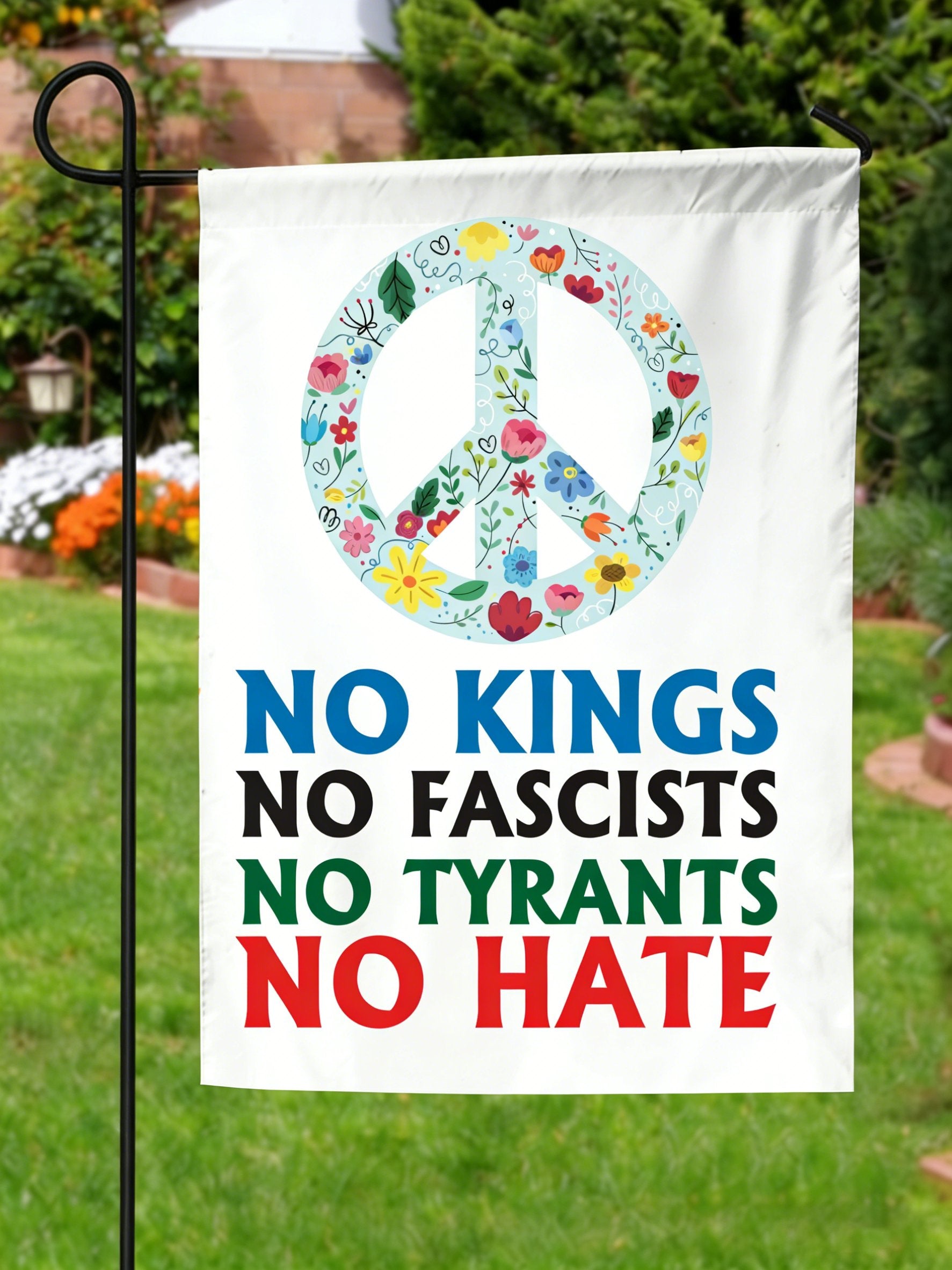 🔥Buy 3 Get 15% Off🔥No Kings No Fascists No Tyrants No Hate Banner