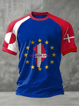 Men's Retro Greenland Print Raglan Sleeve T-Shirt