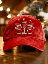 Unisex Washed Cotton Christmas Print Hat