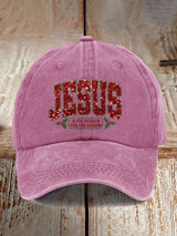 Christmas Jesus Faith Sequin Print Baseball Cap