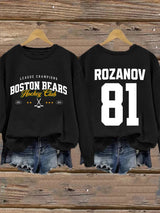 Women's Hockey Romance Print Casual Sweatshirt