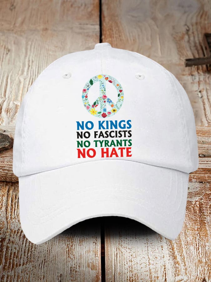 🔥Buy 3 Get 15% Off🔥No Kings No Fascists  Print Baseball Cap