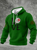Men's Retro Volleyball Printed Hoodie