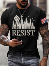 Men's Retro Resist Save The Forest Service Print T-Shirt