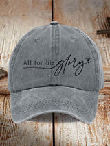 All For His Glory  Print Baseball Cap