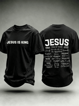 Men's JESUS IS KING Printed T-Shirt