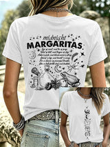 Women's Midnight Margaritas Print Casual T-shirt