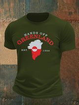 Men's  HANDS OFF GREENLAND  Print  T-Shirt
