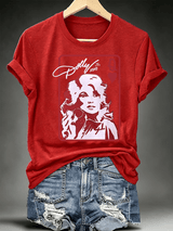 Women's Queen of Hearts Shirt Country Music Graphic Print T-Shirt
