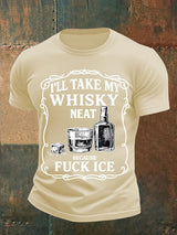 Men's  Whiskey F*ck ICE Abolish ICE Print  T-Shirt