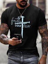 Men's Faith Over Fear Print T-Shirt