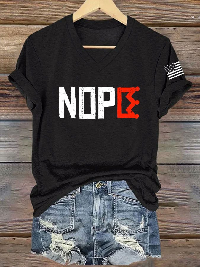 🔥Buy 3 Get 15% Off🔥Women's FDT NO KINGS Printed Casual V-Neck T-Shirt