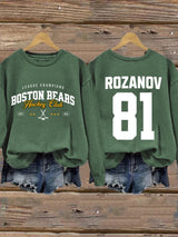 Women's Hockey Romance Print Casual Sweatshirt