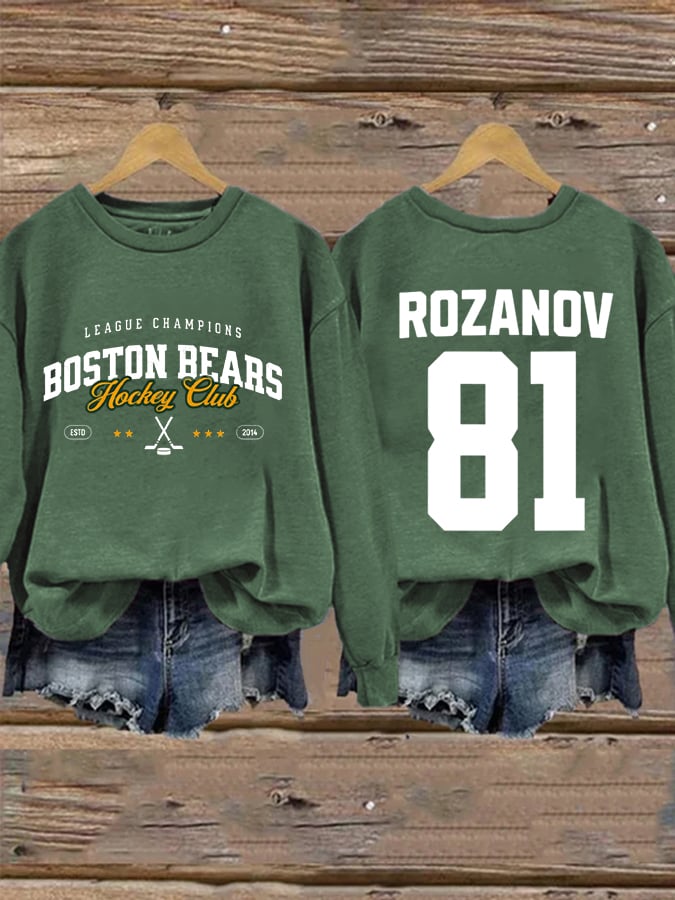 Women's Hockey Romance Print Casual Sweatshirt