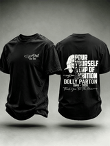 Men's Vintage Signature Graphic Memorial Print T-Shirt