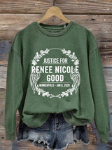 Women's Justice For Her Print Casual Sweatshirt