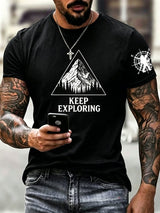 Men's Appalachian Trail Map Hiking  Print T-Shirt