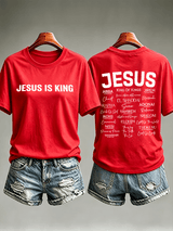 Women's JESUS IS KING Printed T-Shirt