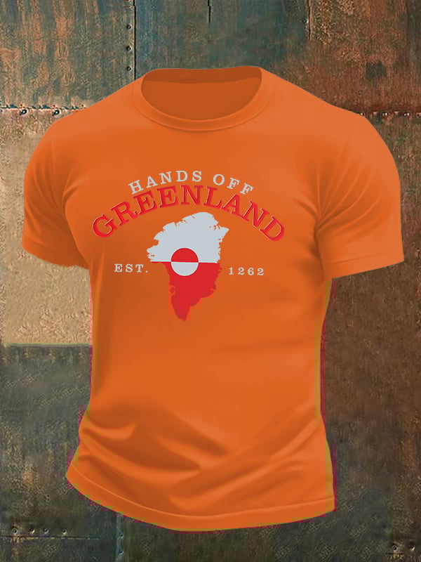 Men's  HANDS OFF GREENLAND  Print  T-Shirt