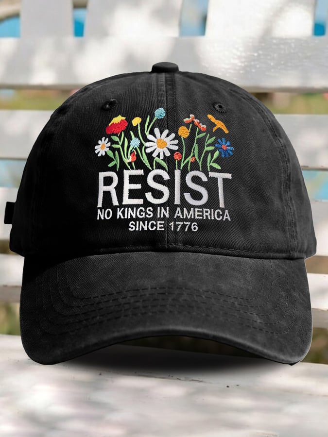 🔥Buy 3 Get 15% Off🔥Retro Resist No Kings In America Since 1776 Print Baseball Cap