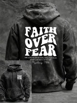 Men's Faith Over Fear Vintage Hoodie