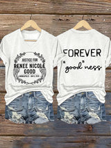 V-Neck Retro Justice For Renee Nicole Good Minneapolis-Jan 8, 2026 Forever "Good"Ness Print T-Shirt