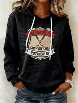 Women's Hockey Romance Print Casual Hoodie
