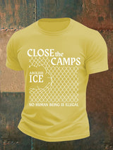 Men's  Abolish ICE  Close The Camps Print  T-Shirt