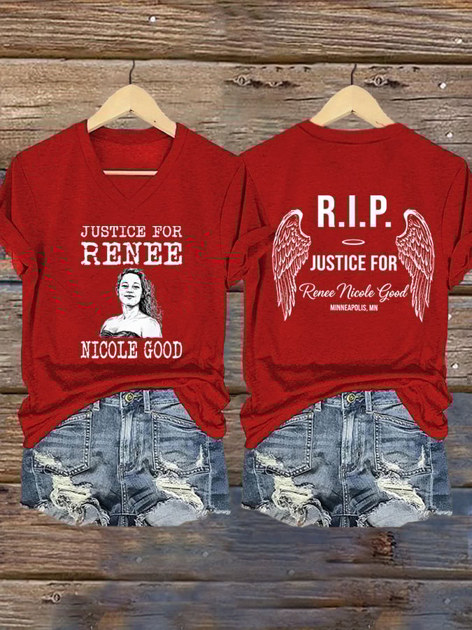 Women's Justice for Renee Nicole Good  Print Casual T-Shirt