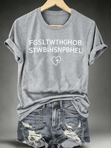 Women's FGSLTWTHGHOB STWBIHSNPBHEL Faith Print Top