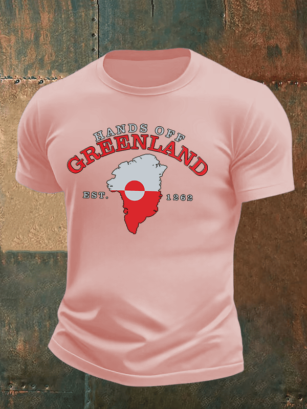 Men's  HANDS OFF GREENLAND  Print  T-Shirt