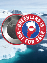 Unisex Greenland Is Not For Sale Print Brooch For
