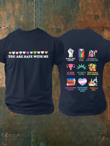 Men's  You are safe with me  Printed  T-Shirt