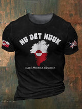 Men's Retro NU DET NUUK Printed Top