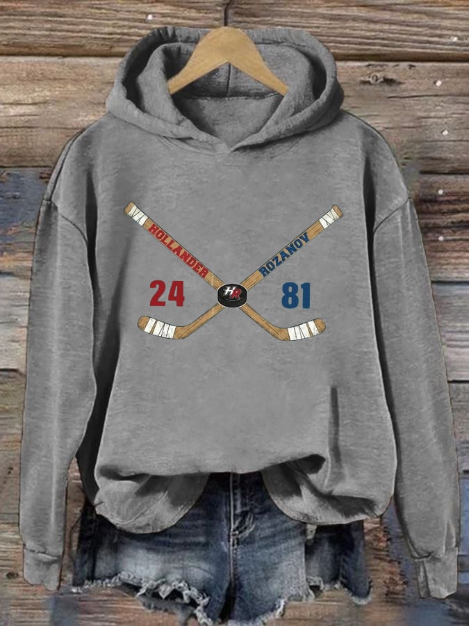Women's Hockey Romance Print Casual Sweatshirt