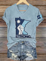 Women's Retro Minnesota Strong Printed T-Shirt