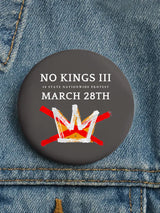 🔥Buy 3 Get 15% Off🔥Unisex Retro No Kings III 50 State Nationwide Protest March 28th Pin-Back Button