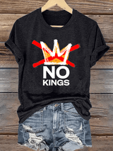 🔥Buy 3 Get 15% Off🔥Women's America has No Kings Printed Casual T-Shirt
