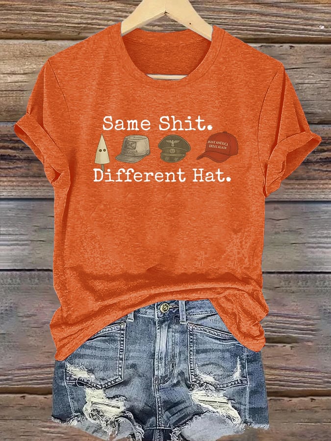 Women's  Same shit Different costume Print T-Shirt