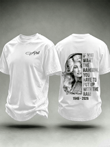 Men's Vintage Signature Graphic Memorial Print T-Shirt
