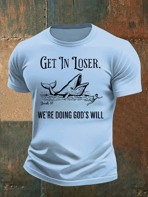Men's  WE'RE DOING GOD'S WILL  Print  T-Shirt