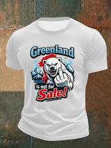 Men's Greenland Is Not For Sale Print Casual T-shirt
