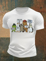 Men's  FDT Cartoon animals printed T-shirt