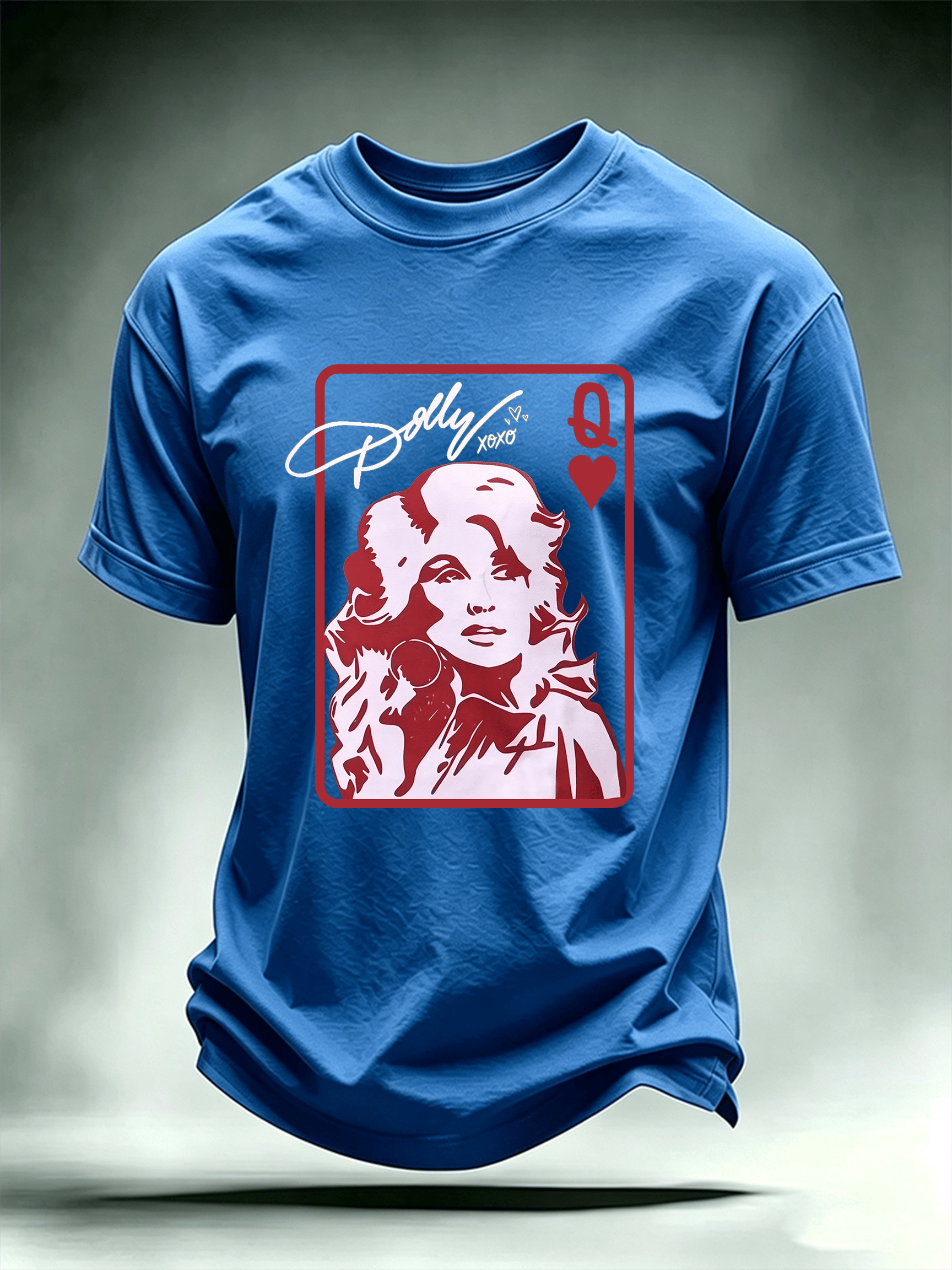 Men's Queen of Hearts Shirt Country Music Graphic Print T-Shirt