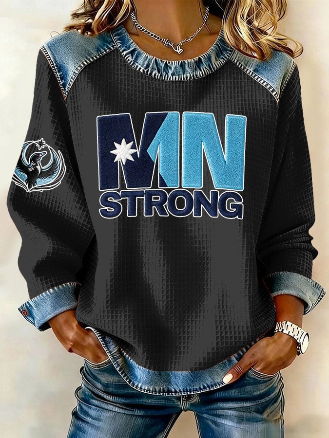 Women's Retro Minnesota Strong Printed Sweatshirt