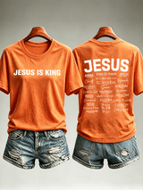 Women's JESUS IS KING Printed T-Shirt